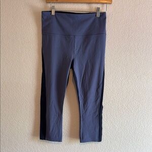 Athleta Black and Gray Capri Leggings